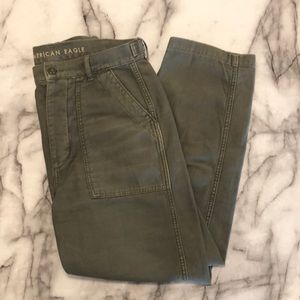 American Eagle vintage military fatigue pants 10 green
